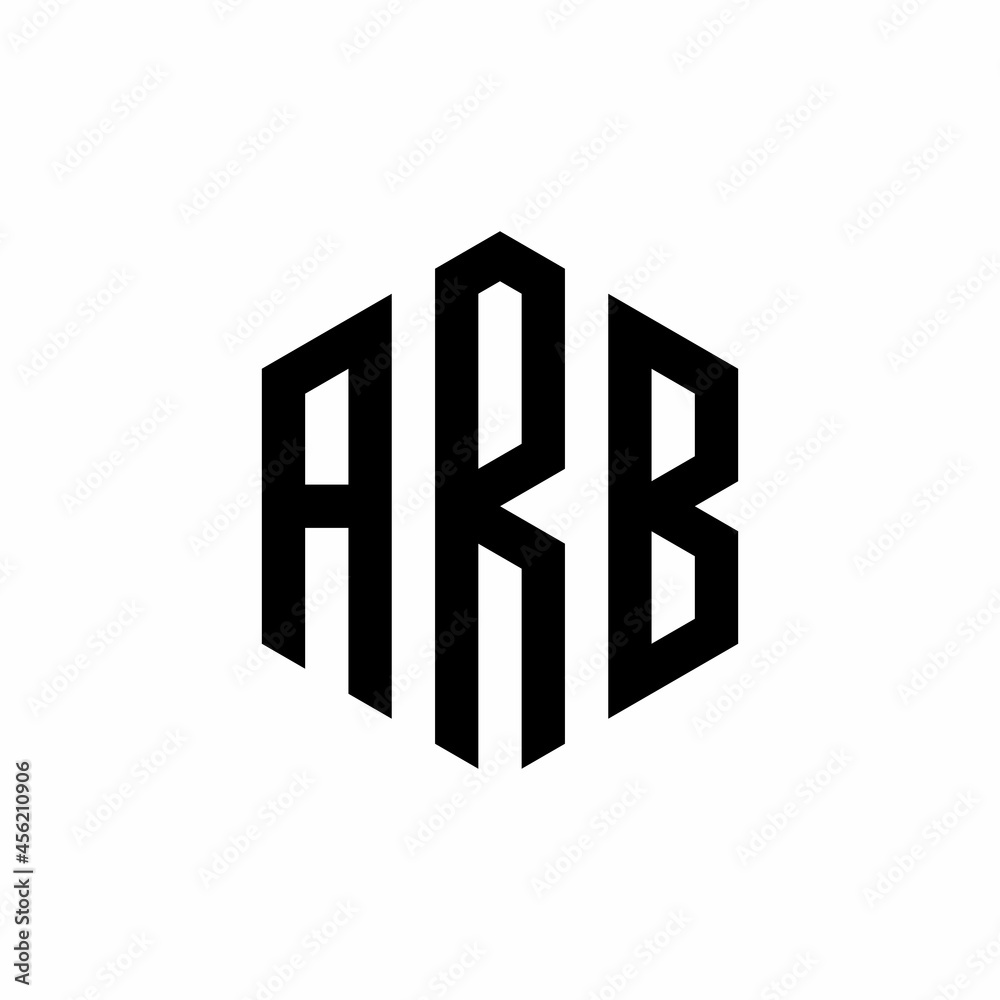 ARB Initial three letter logo hexagon