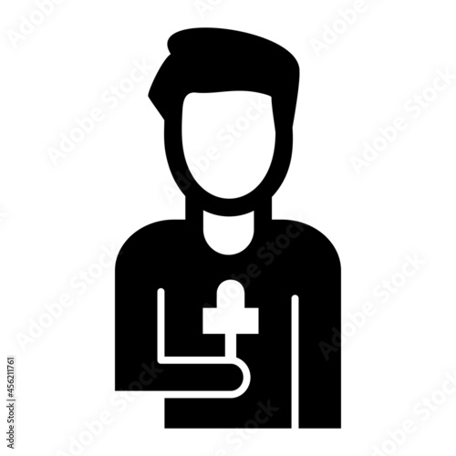 Vector Reporter Glyph Icon Design