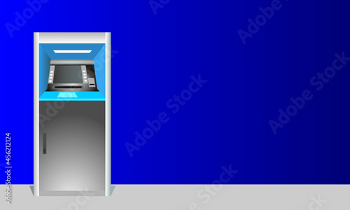 Vector design of ATM on plain background