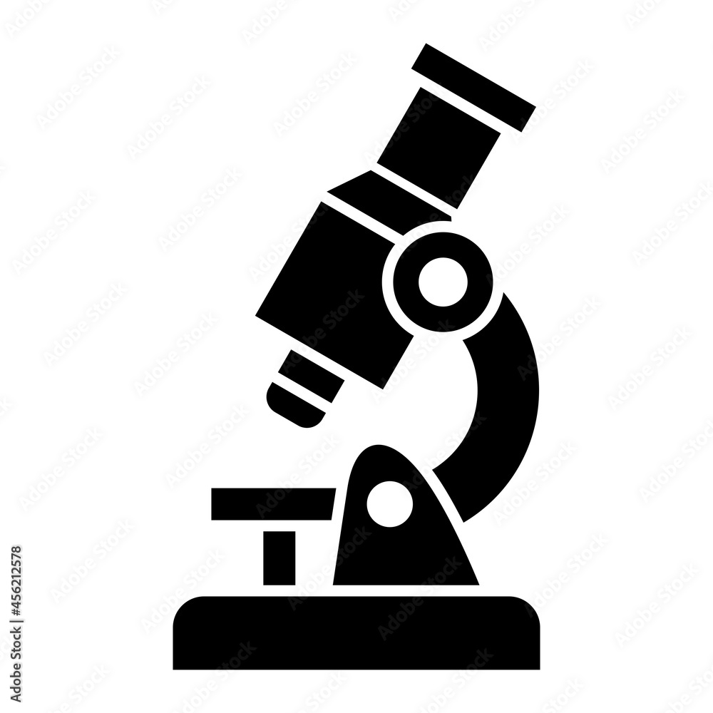 Vector Microscope Glyph Icon Design Vector Microscope Glyph Icon Design