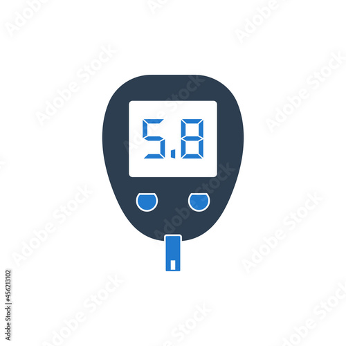 Glucose Meter Icon. Editable Vector EPS Symbol Illustration.