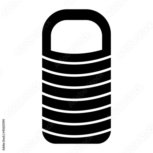 Vector Sleeping Bag Glyph Icon Design