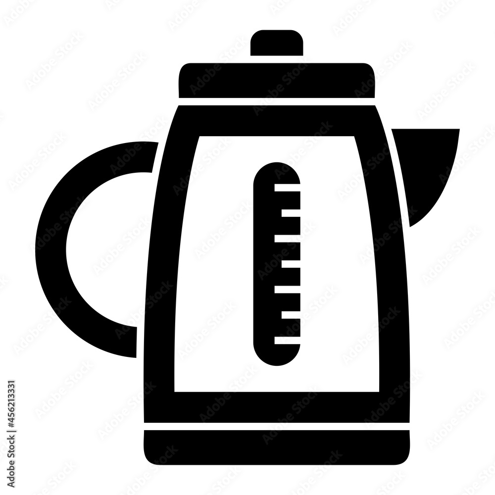 Vector Kettle Glyph Icon Design Vector Kettle Glyph Icon Design
