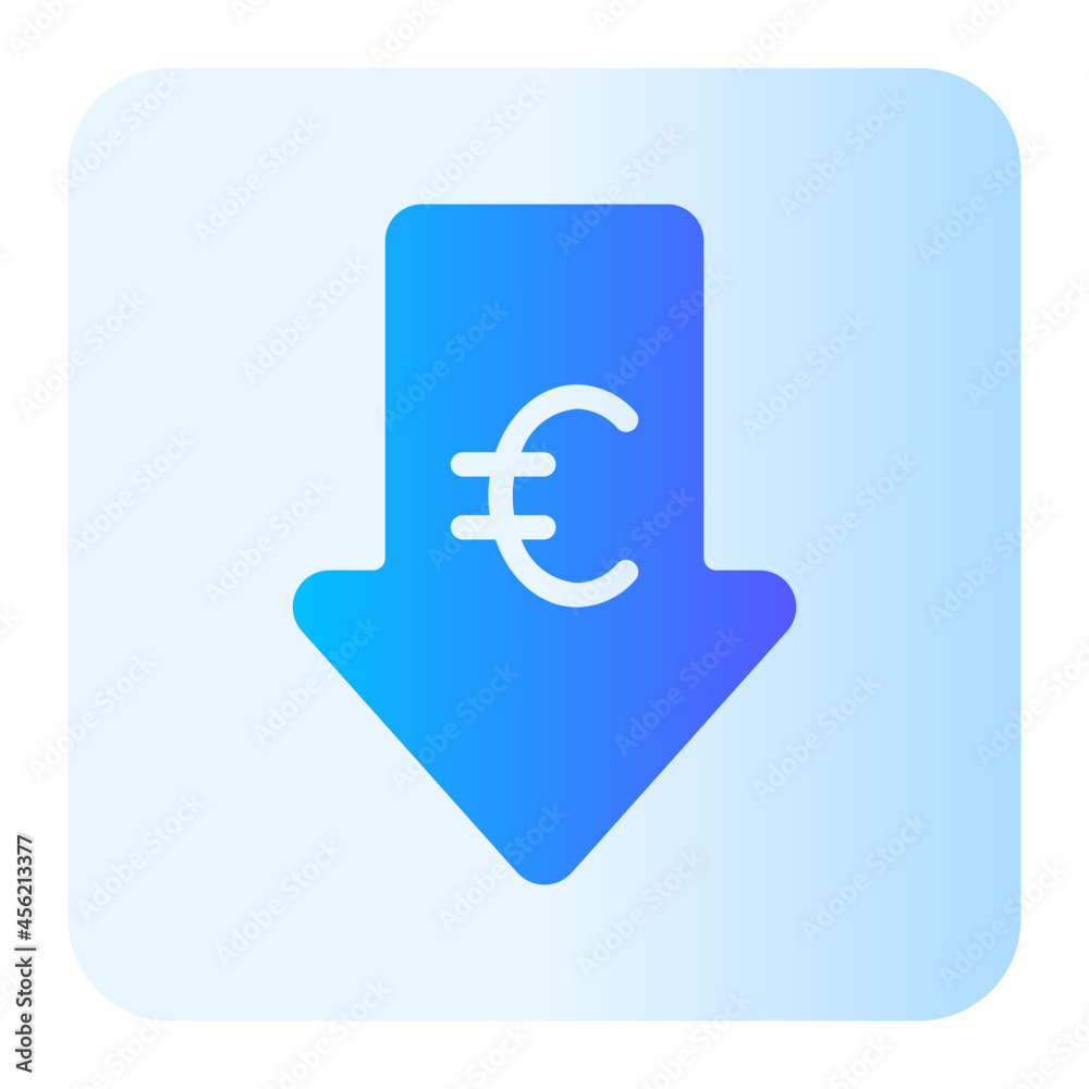 euro gradient icon euro gradient icon