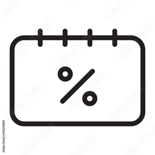 calendar sale line icon