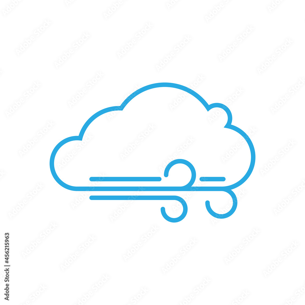 Wind cloud icon design template illustration isolated Wind cloud icon design template illustration isolated