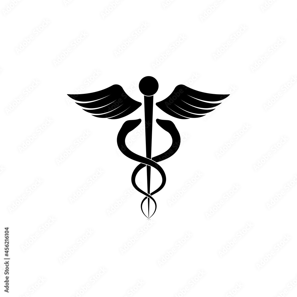 Caduceus icon design template illustration isolated Caduceus icon design template illustration isolated