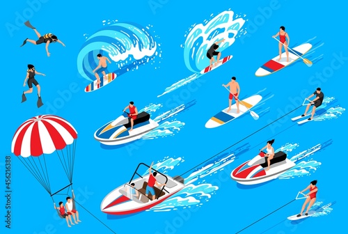 Water Sport Isometric Set photo