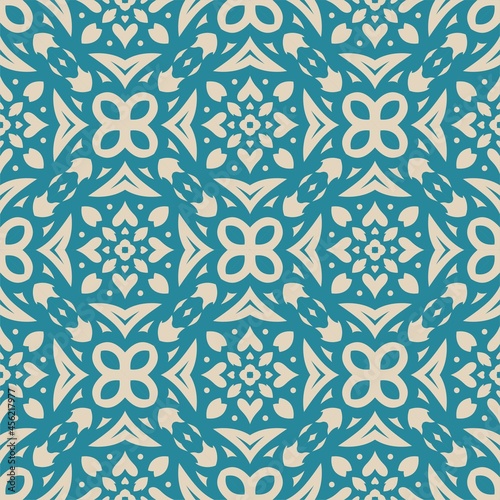 Two colors seamless abstract shape. Simple pattern ornament background
