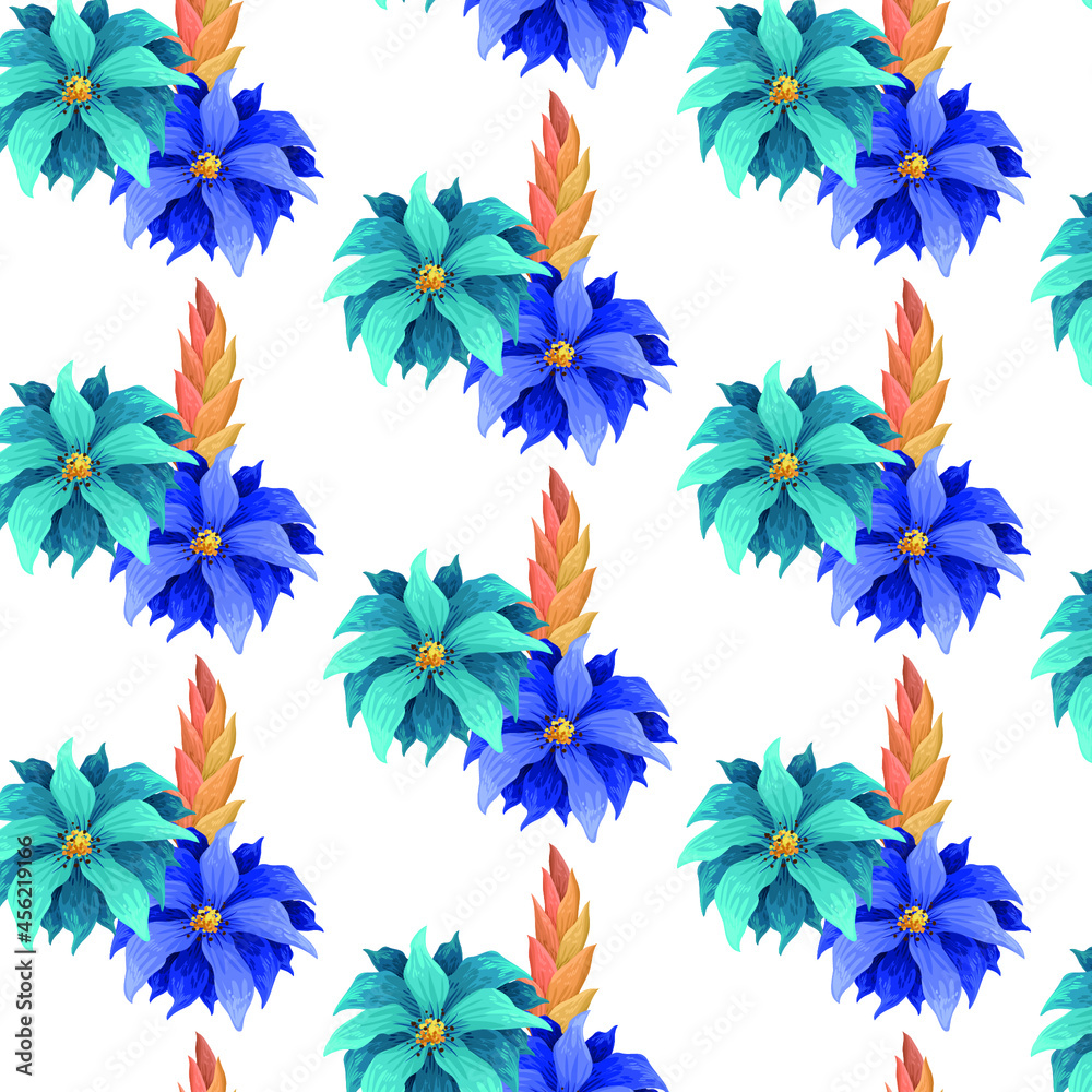 Flower pattern, Floral pattern, pattern, Seamless Pattern, Vector pattern, repeat pattern,Elements pattern