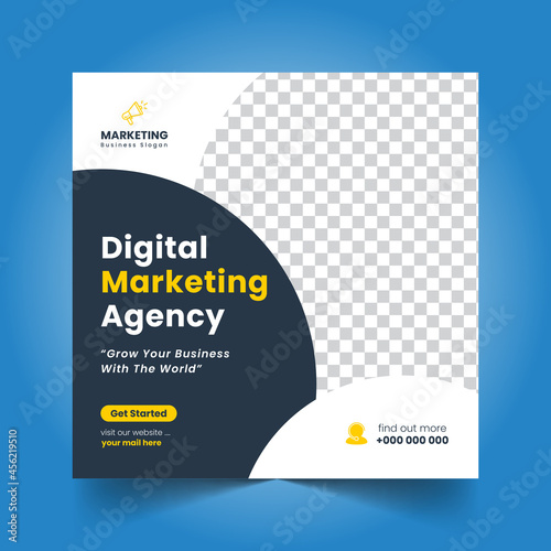 Digital Marketing Social Media Post Template Design, Corporate Web banner