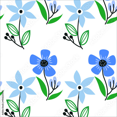 Pattern design, Repeat pattern design, Vector pattern design, Seamless pattern, Floral pattern, Flower, Element's, Bee pattern