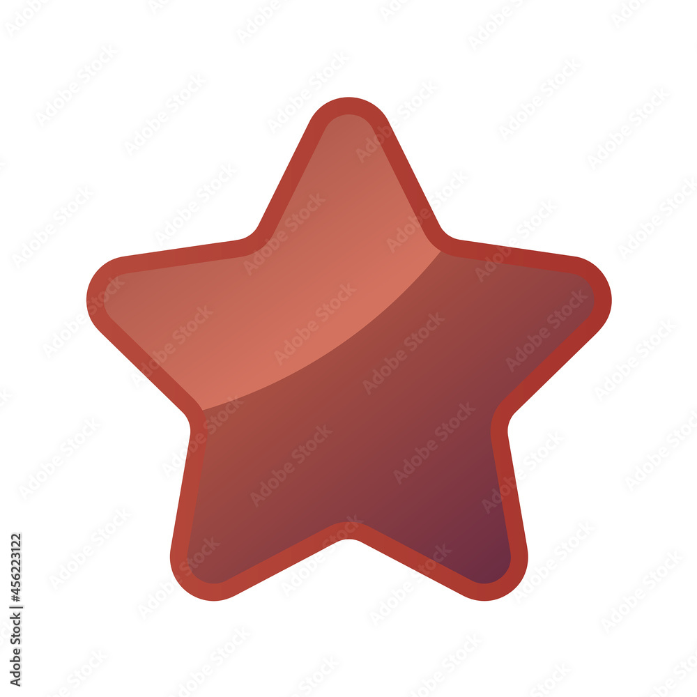 Bronze Shiny Star - Amazing vector icon of a bronze rounded star suitable for game, animation, apps, icon, sign, sticker, children book, decoration, and illustration in general - Vector Icon Bronze Shiny Star - Amazing vector icon of a bronze rounded star suitable for game, animation, apps, icon, sign, sticker, children book, decoration, and illustration in general - Vector Icon