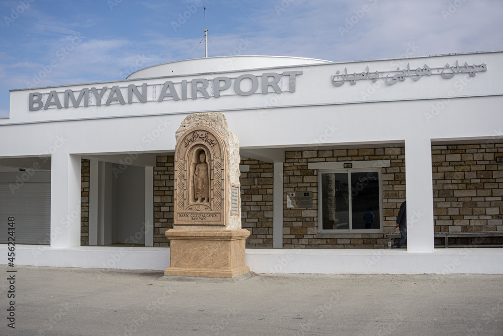 Fototapeta premium Airport Bamiyan, Buddha of Bamiyan, Afghanistan