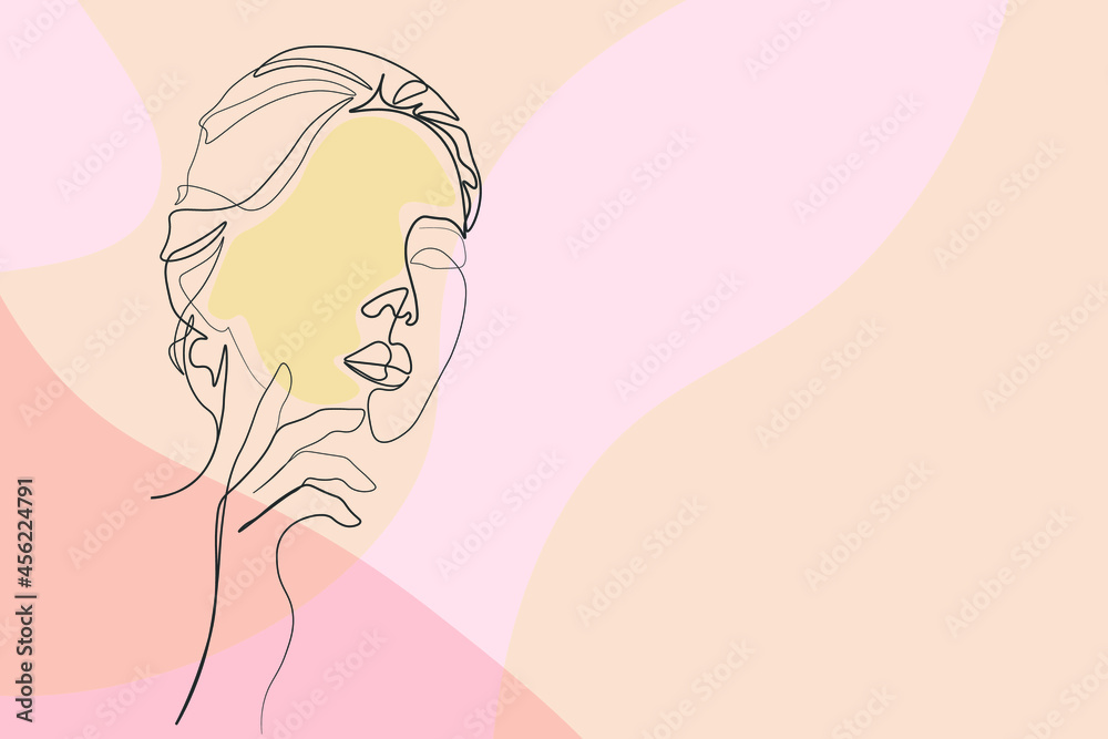Surreal Faces Continuous line, drawing of set faces and hairstyle, fashion concept, woman beauty minimalist, vector illustration pretty sexy. Contemporary portrait Surreal Faces Continuous line, drawing of set faces and hairstyle, fashion concept, woman beauty minimalist, vector illustration pretty sexy. Contemporary portrait