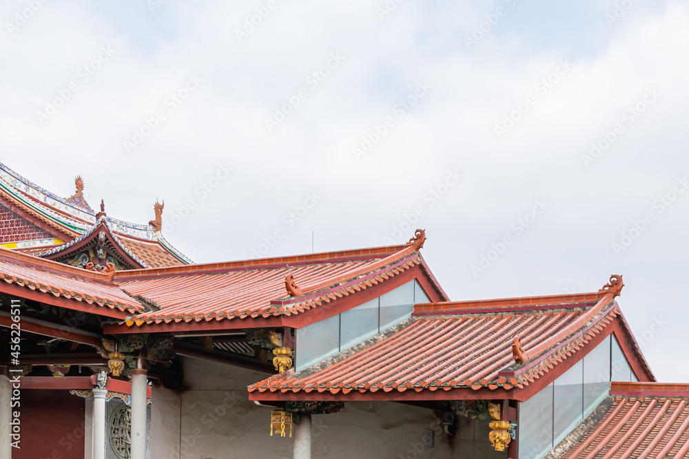 Details, doors and windows, eaves and corners in traditional Chinese Buddhist Architecture