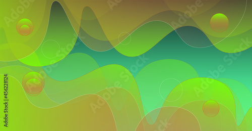 abstract green background with circles
