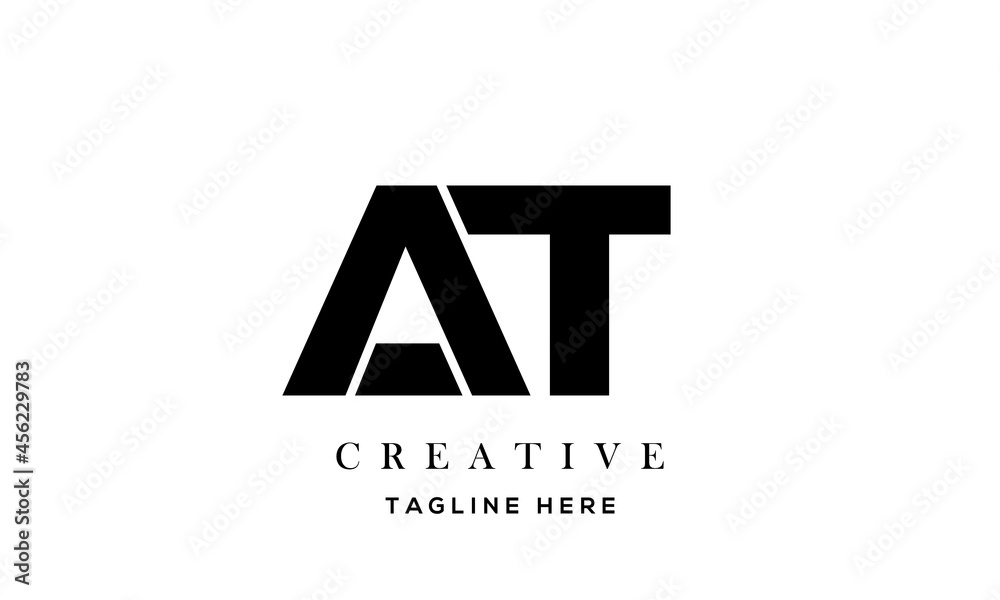 creative letter AT logo design templates creative letter AT logo design templates