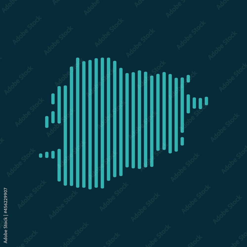 Vector abstract map of Andorra with blue straight rounded lines isolated on a indigo background. Vector abstract map of Andorra with blue straight rounded lines isolated on a indigo background.