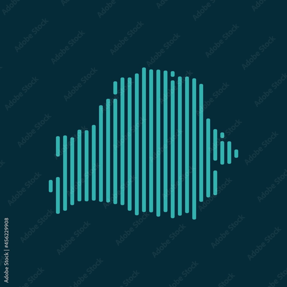 Vector abstract map of Belarus with blue straight rounded lines isolated on a indigo background. Vector abstract map of Belarus with blue straight rounded lines isolated on a indigo background.