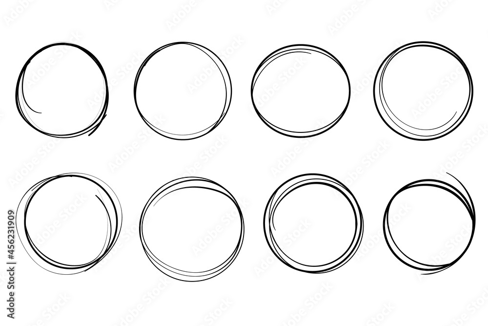 Scribble sketch round doodle brush stroke. Hand drawn circle outline, vector illustration
Scribble sketch round doodle brush stroke. Hand drawn circle outline, vector illustration