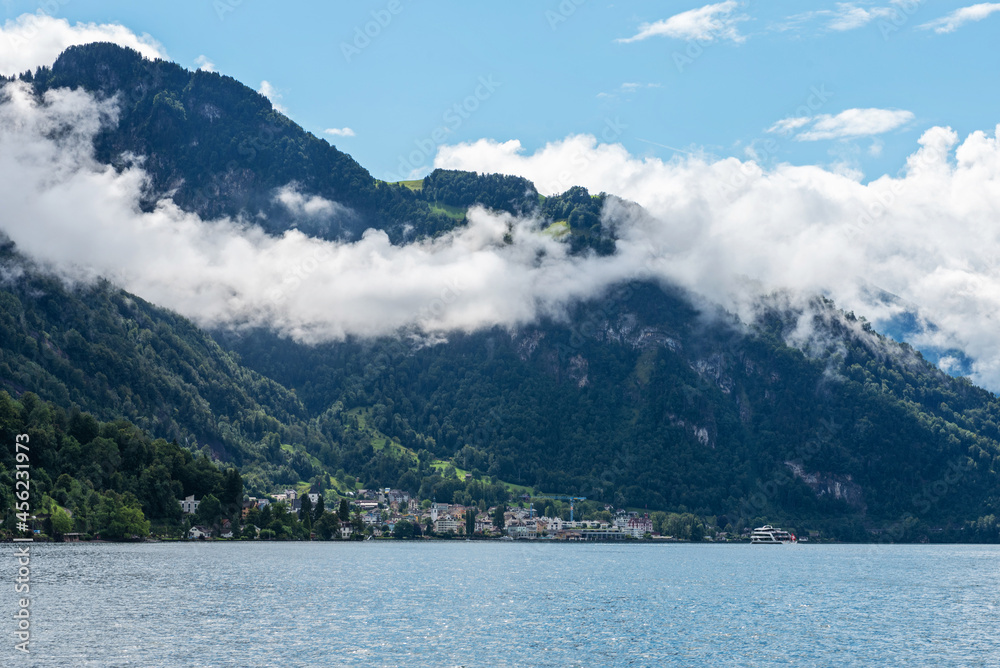 Landscape with Lake Lucerne and Alps, Switzerland