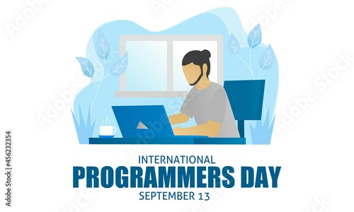 International Programmers day theme flat design. Vector illustration. Suitable for Poster, Banners, campaign and greeting card. 