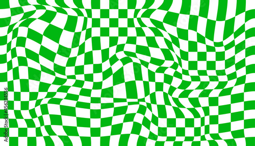 Canvastavla Checkered background with distorted squares