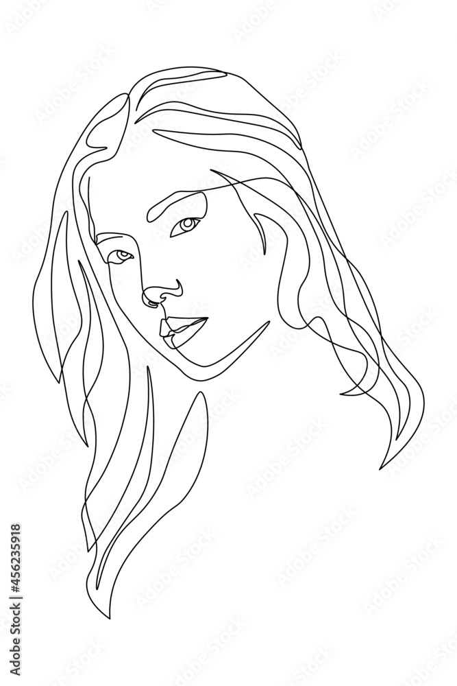 Continuous fashion one line drawing faces hair style concept. Beautiful minimalist women, vector illustration
Continuous fashion one line drawing faces hair style concept. Beautiful minimalist women, vector illustration