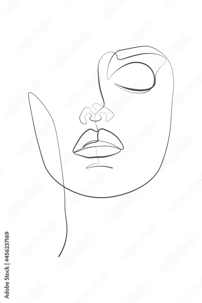 Surreal Faces Continuous line, drawing of set faces and hairstyle, fashion concept, woman beauty minimalist, vector illustration pretty sexy. Contemporary portrait Surreal Faces Continuous line, drawing of set faces and hairstyle, fashion concept, woman beauty minimalist, vector illustration pretty sexy. Contemporary portrait