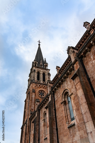 Basilica of Covadonga in the mountains of Asturias. Spain