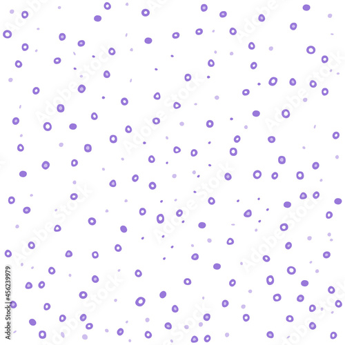 Vector texture pattern with purple different sized holes, circles and dots. EPS 10