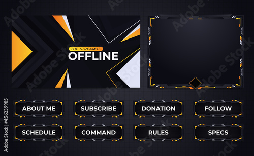 Stampa su Tela Twitch stream overlay with offline banner and panels