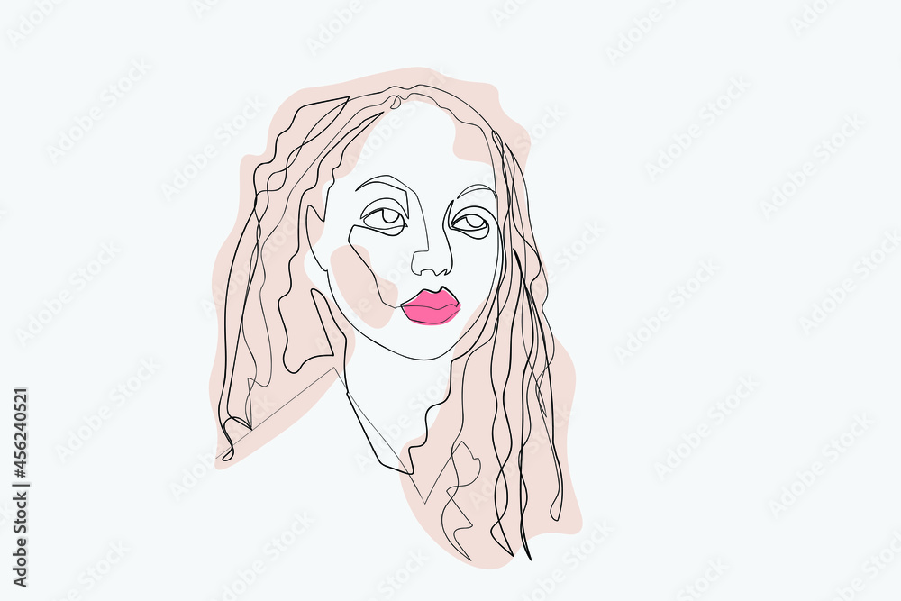 Surreal Faces Continuous line, drawing of set faces and hairstyle, fashion concept, woman beauty minimalist, vector illustration pretty sexy. Contemporary portrait Surreal Faces Continuous line, drawing of set faces and hairstyle, fashion concept, woman beauty minimalist, vector illustration pretty sexy. Contemporary portrait