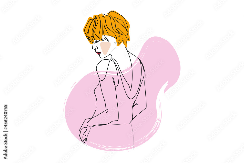 Surreal Faces Continuous line, drawing of set faces and hairstyle, fashion concept, woman beauty minimalist, vector illustration pretty sexy. Contemporary portrait Surreal Faces Continuous line, drawing of set faces and hairstyle, fashion concept, woman beauty minimalist, vector illustration pretty sexy. Contemporary portrait