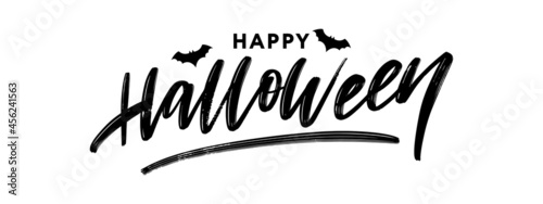 Happy Halloween Text Banner Lettering Holiday Special offer Shop Now