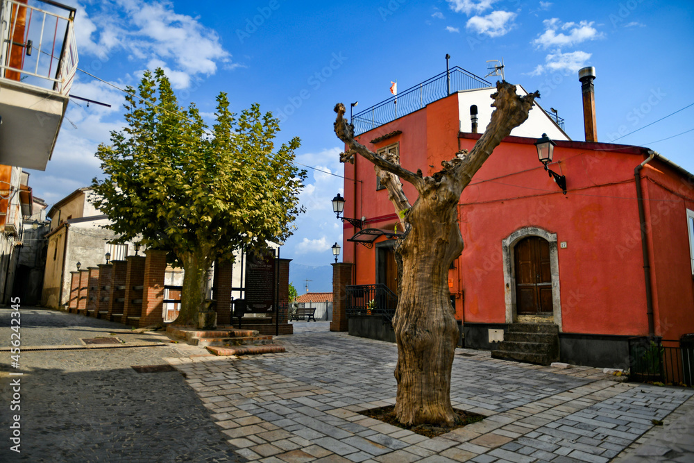 A small square in Contursi, an old town in the province of Salerno, Italy. A small square in Contursi, an old town in the province of Salerno, Italy.