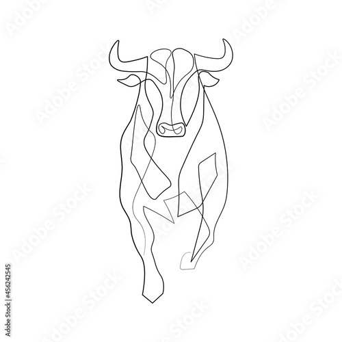 bull, cow, animal, cartoon, vector, illustration,