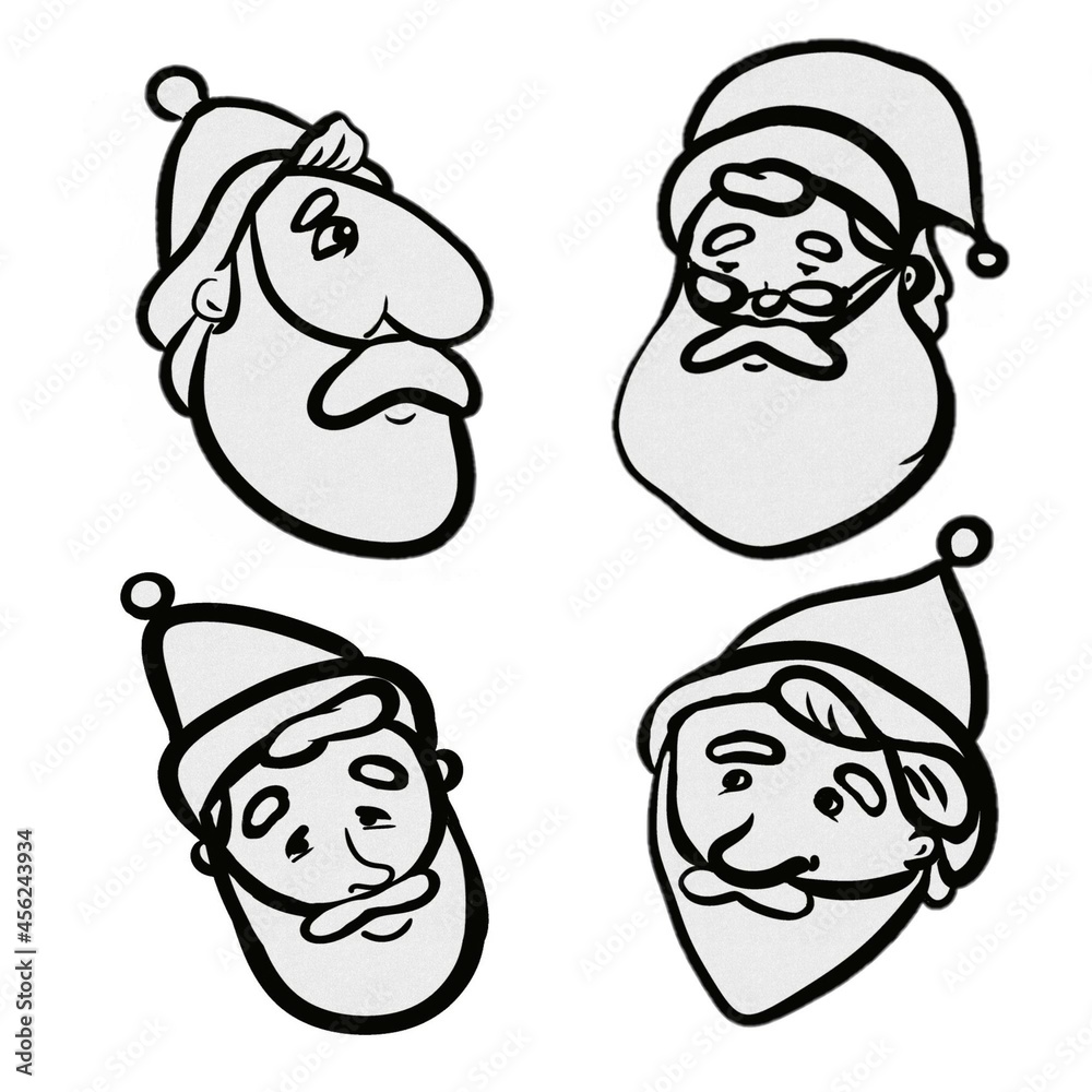 The drawing set for the Christmas holiday is made on a digital tablet	