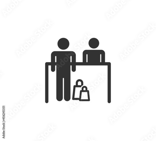 Shop icon vector isolate, man icon