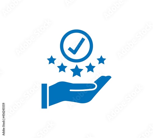 Modern value icon, top service rating icon on white background