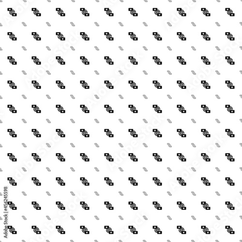 Square seamless background pattern from geometric shapes are different sizes and opacity. The pattern is evenly filled with big black videoconference symbols. Vector illustration on white background © Alexey