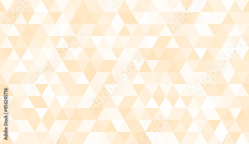 Abstract seamless pattern of geometric shapes. Mosaic background of  triangles. Evenly spaced triangles in different shades of orange. Vector illustration