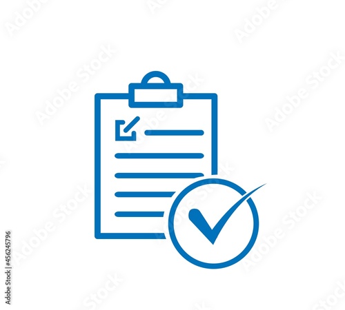 Quality check icon in flat style. Audit / Compliance / Report symbol for your web site design, logo, app, UI Vector EPS 10.