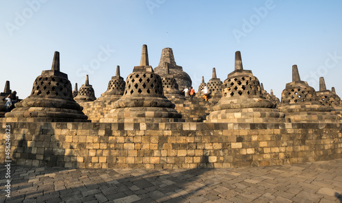 Borobudur, or Barabudur is a 9th-century Mahayana Buddhist temple in Central Java photo