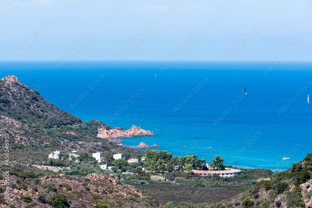 The East Coast of Sardinia at the Mediterranean Sea, Spiaggia Cala E'Luas.