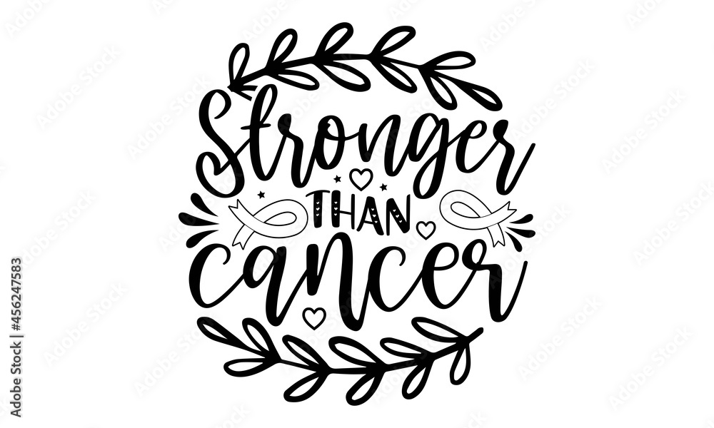Stronger than cancer SVG, Breast Cancer Svg, Cancer Awareness Svg