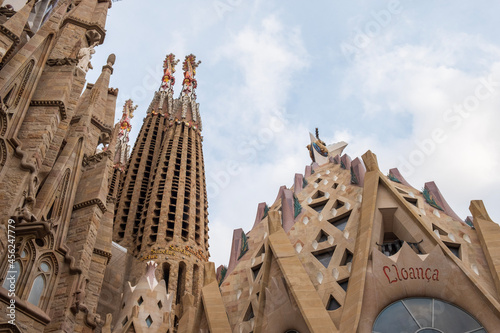 Photography Detail of Sagrada Familia basilica in Barcelona