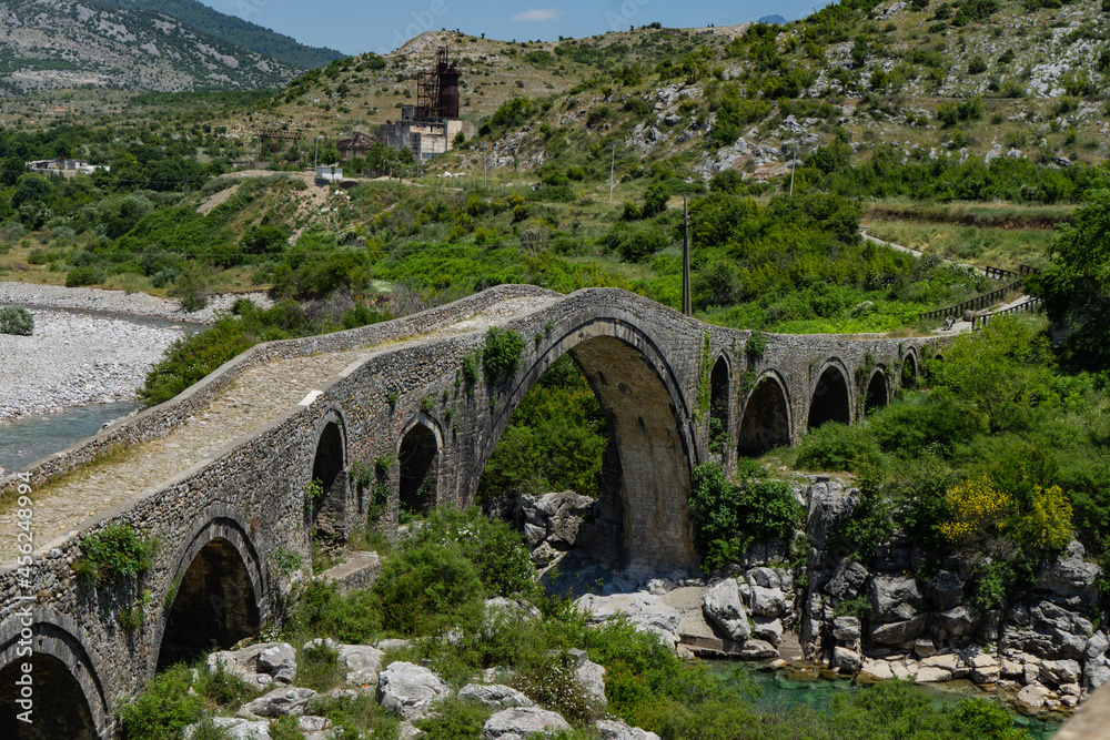 Old bridge Mesi in Albania