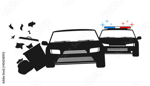 Police chase flat draw